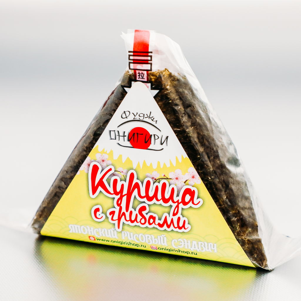 Онигири с курицей с грибами